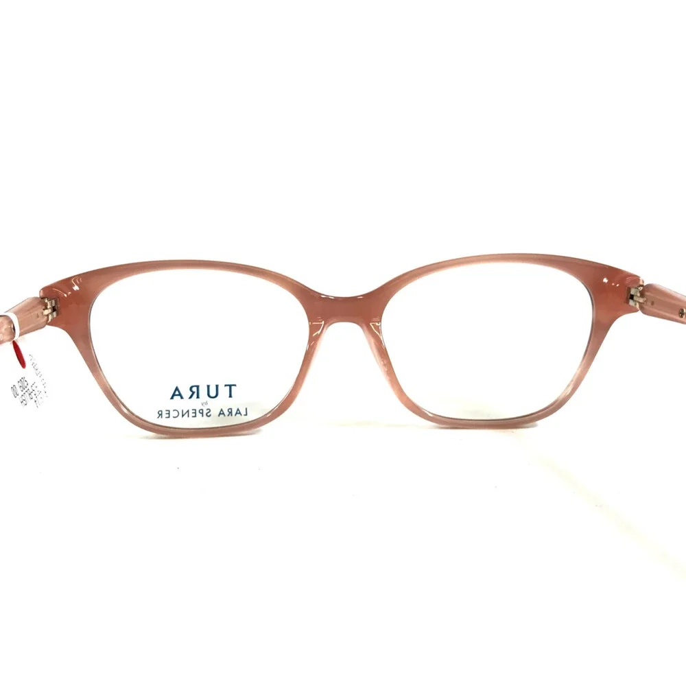 Tura by Lara Spencer Eyeglasses Frames LS114 BLS Blush Pink Brown Horn 53-16-135